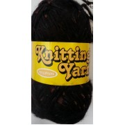 Knitting Yarn - Black with Brown